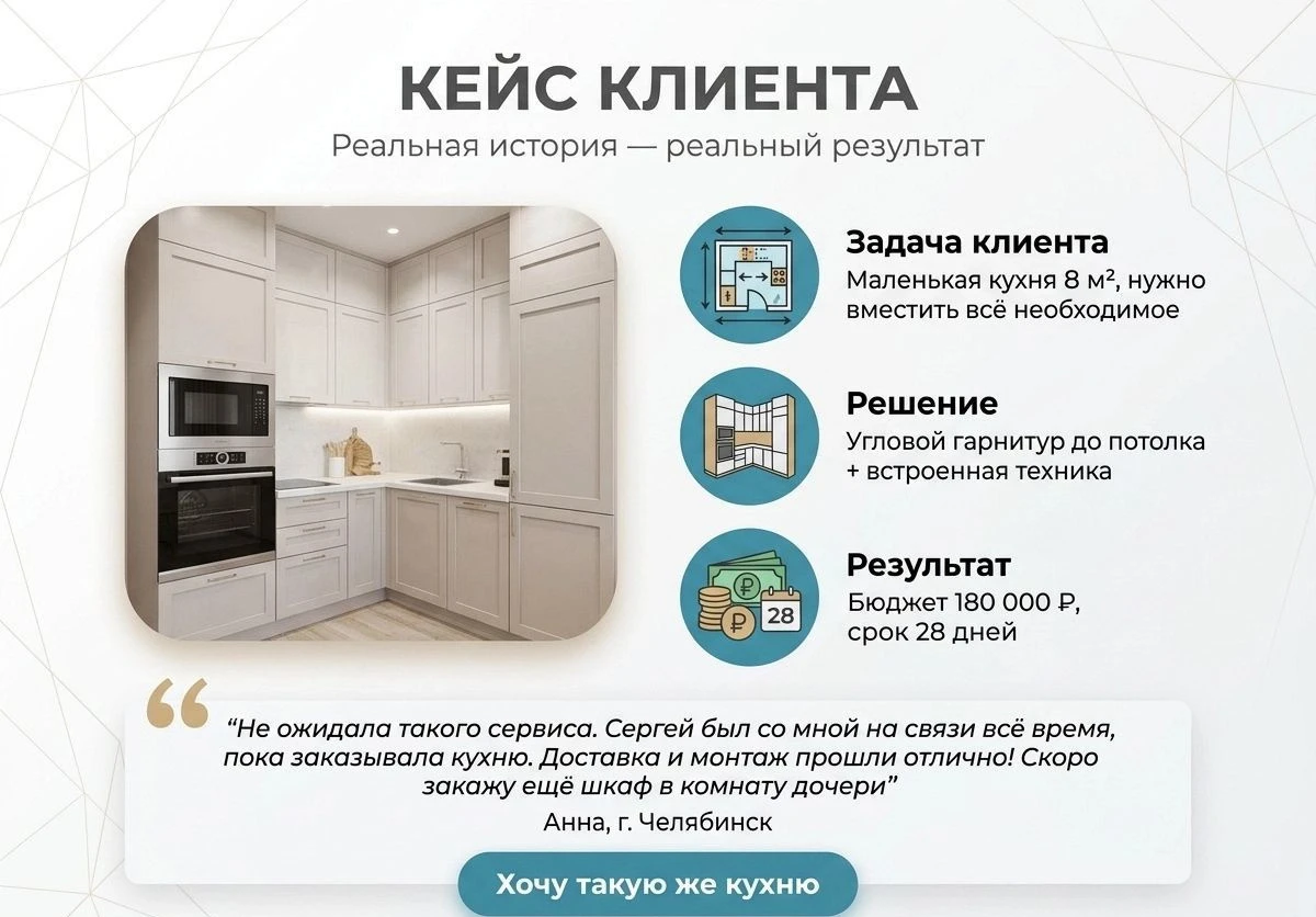 Кухня "Баланс с дубом" на заказ