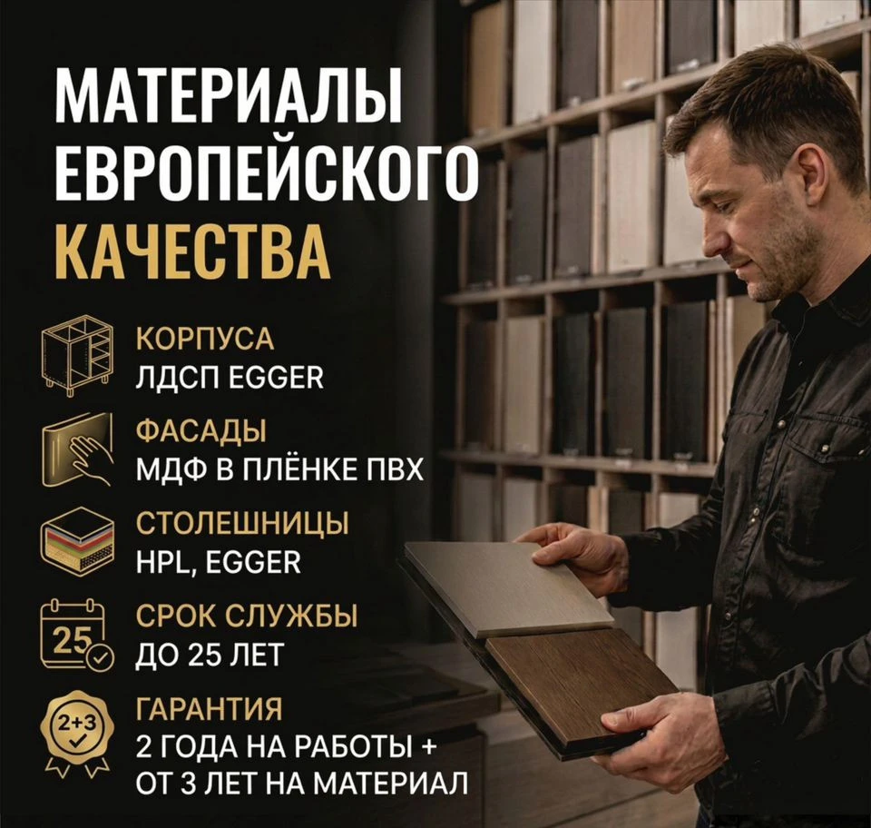 Кухня с островом на заказ мдф пвх графит